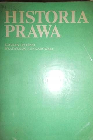 Historia prawa - Bogdan Lesiński