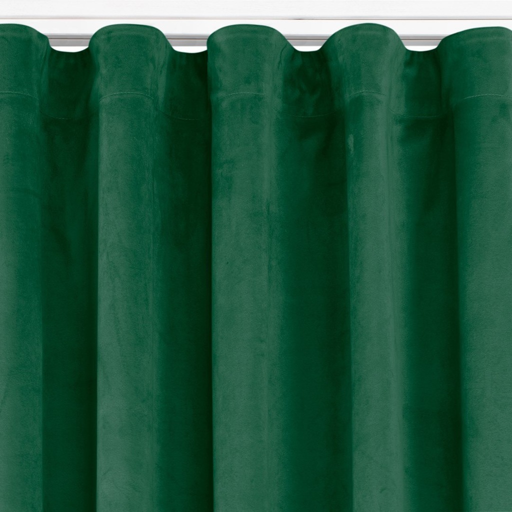 Zasłona VILA kolor butelkowa zieleń styl klasyczny