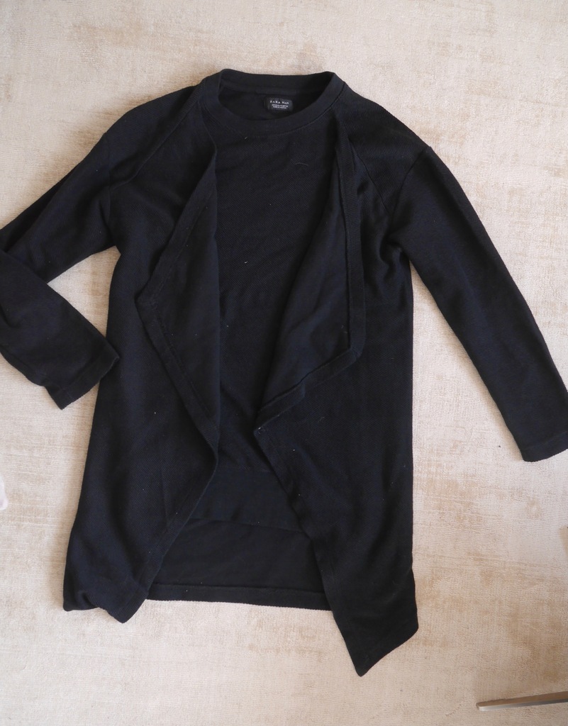 Bluza czarna sweter zara asymetryczny M