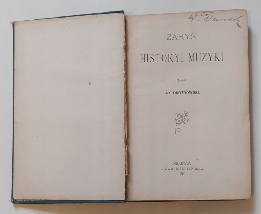 Jan Drozdowski - Zarys historyi muzyki 1901