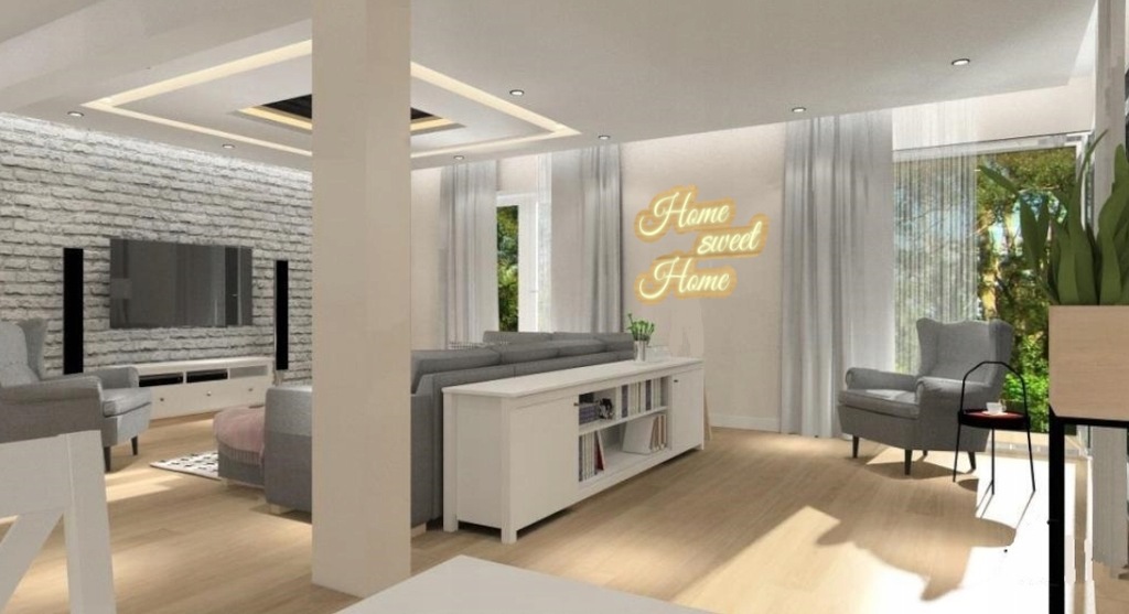 Napis 3D HOME SWEET HOME 120x94cm Litery Drewniane