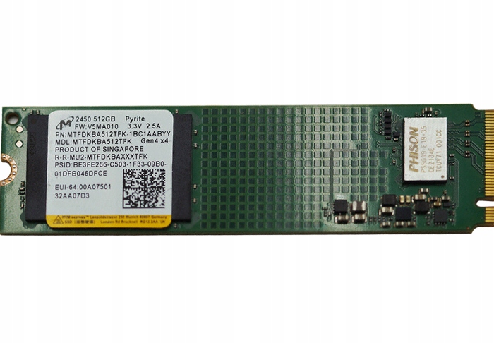 Dysk SSD Micron 2450 MTFDKBA512TFK 512GB M.2 PCIe
