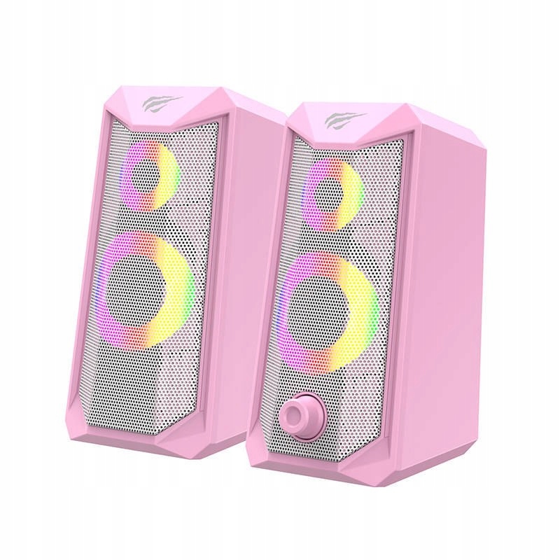 Głośniki komputerowe Havit SK202 pink 2.0 RGB (róż
