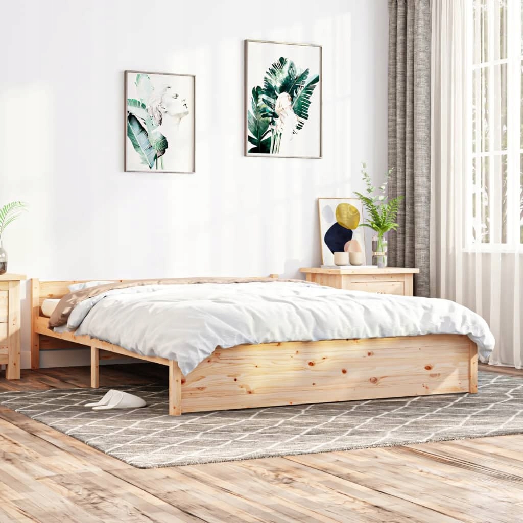 Rama łóżka, lite drewno, 150x200 cm