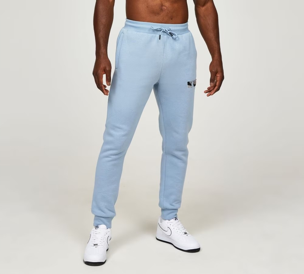 KINGS WILL DREAM NIEBIESKIE SPODNIE DRESOWE NAPIS FRACTURE BW3 XTR__M