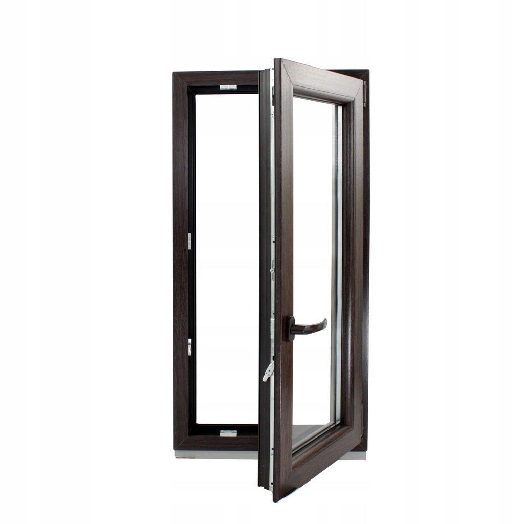 OKNO PCV 85x100 cm 850 x 1000 mm RU CIEMNY DĄB KL