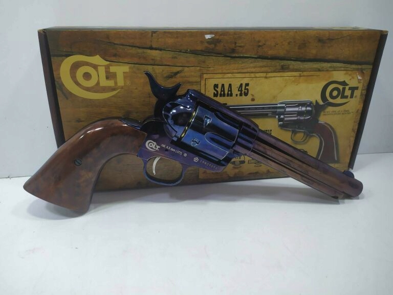 REWOLWER WIATRÓWKA COLT SAA .45 BLUE 4,5 MM BB CO