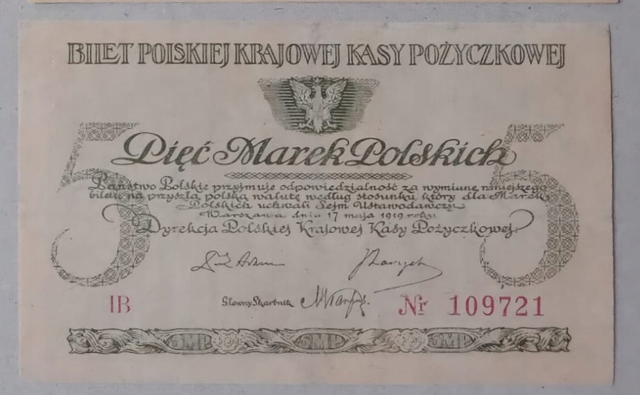 5 Marek polskich 1919r