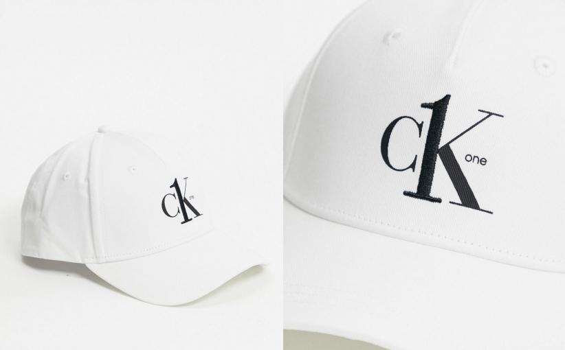 L32623 C06 CALVIN KLEIN CZAPKA LOGO WHITE