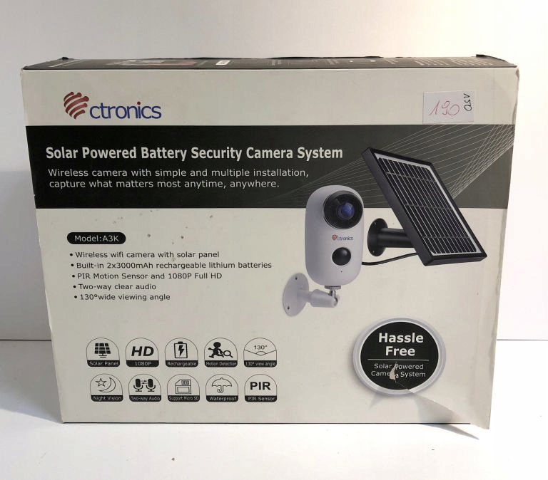 CTRONICS SOLAR KAMERA WIFI BEZPRZEWODOWA AUDIO