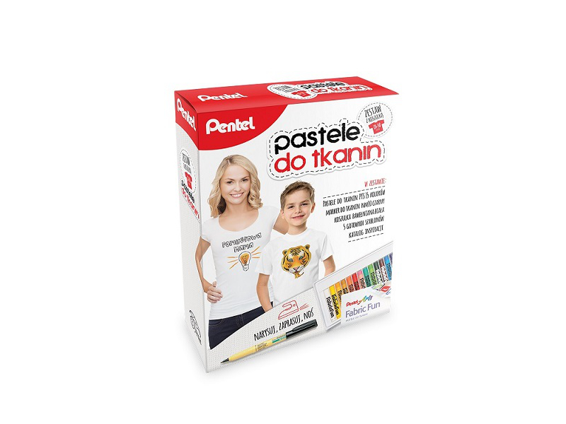 ZESTAW PASTELE DO TKANIN Z KOSZULKĄ - PENTEL -HIT