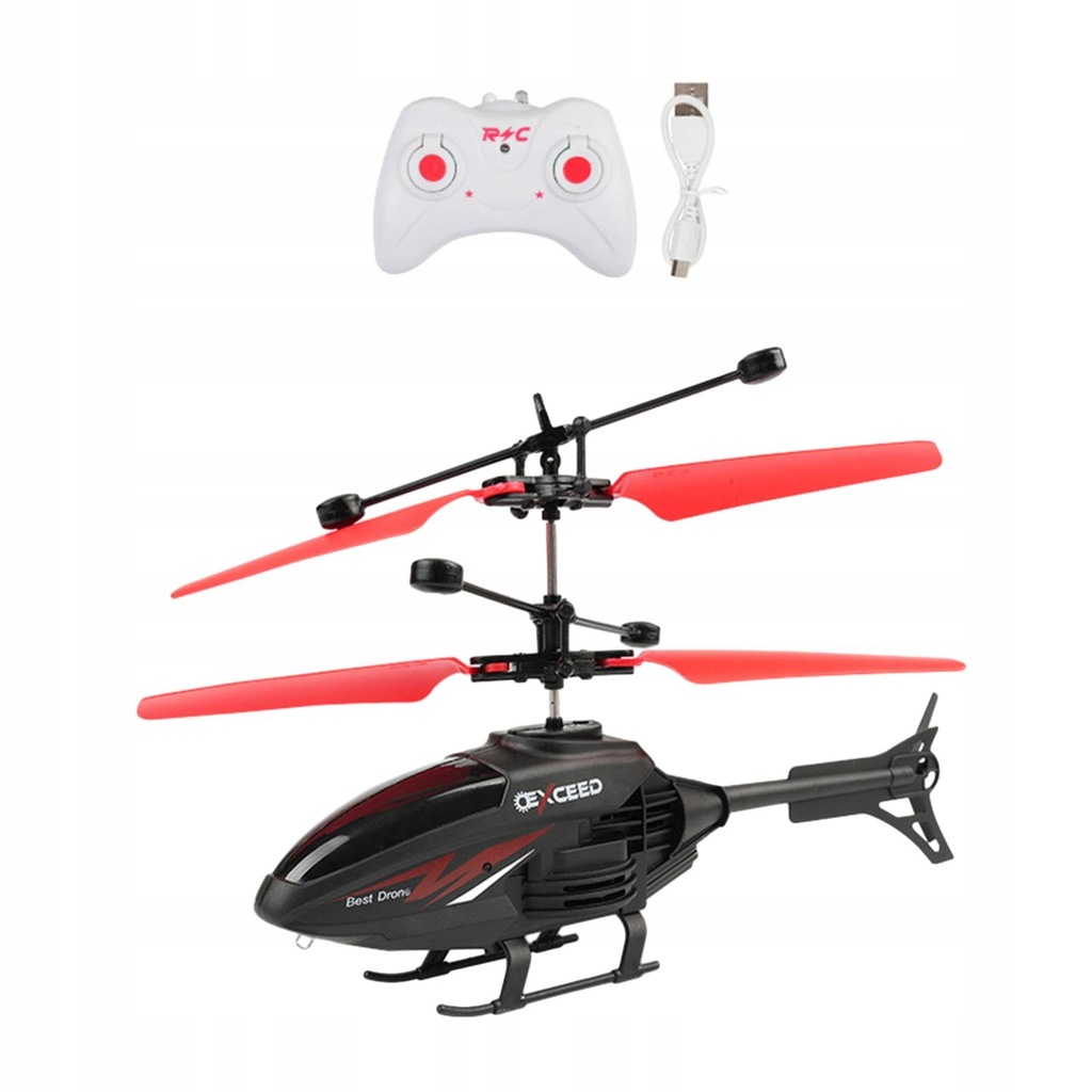2 Channel RC Helicopter Toy USB Rechargeable Kids