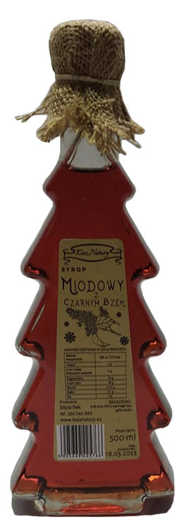 SYROP MIODOWY Z CZARNYM BZEM NATURALNY CHOINKA