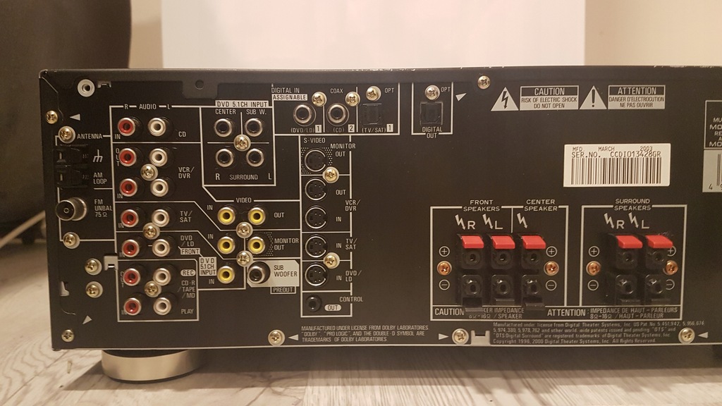 AMPLITUNER 5.1 PIONEER VSXD511 pilot oryginał 8880151708 oficjalne