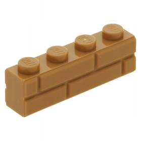 LEGO 1x4 MUREK PALISADA CEGŁA MEDIUM NOUGAT 15533