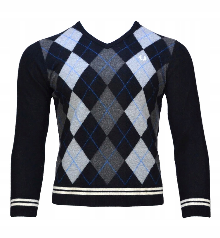 FRED PERRY SWETER WEŁNIANY / XL