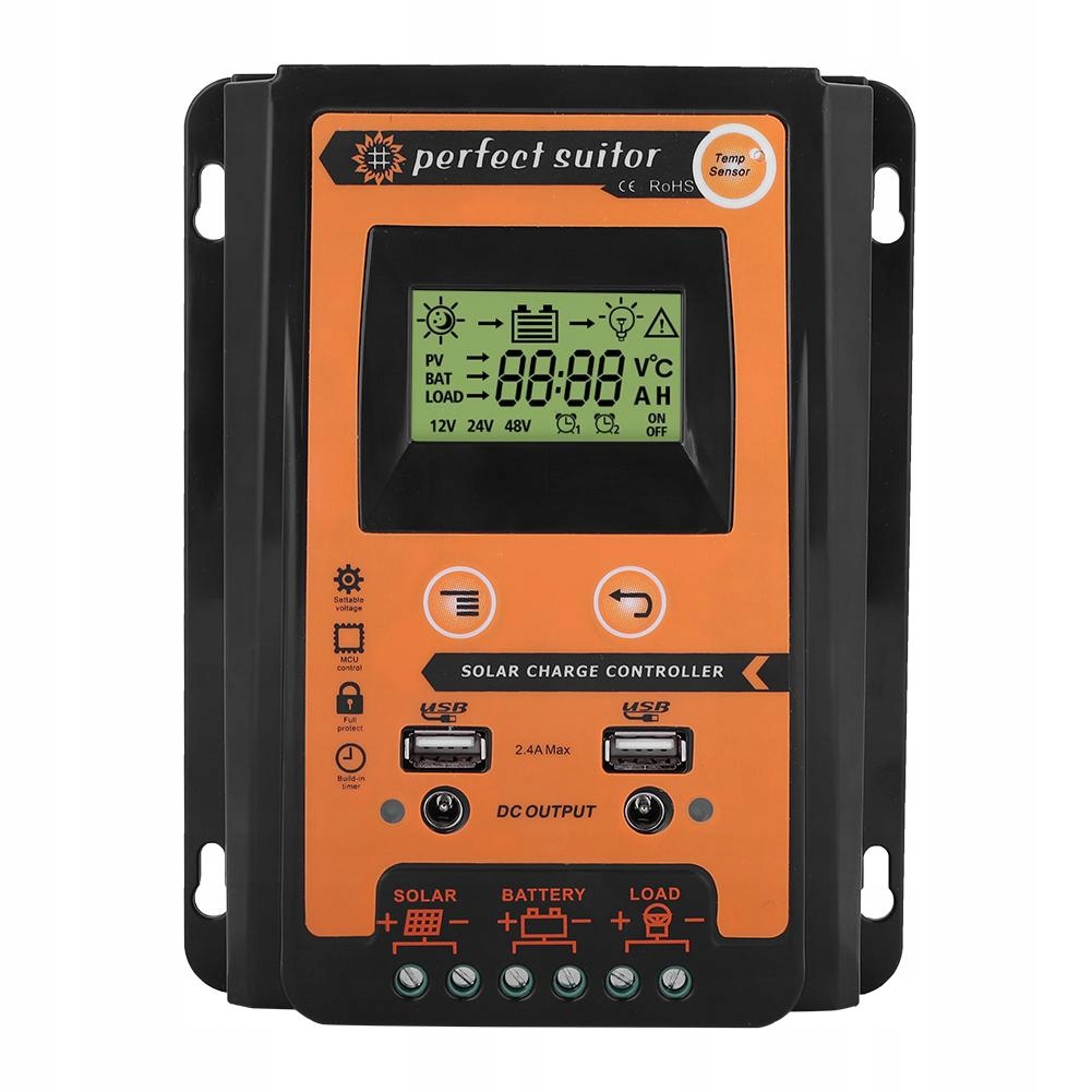 SOLAR REGULATOR ŁADOWANIA LCD 30A MPPT 12V 24V