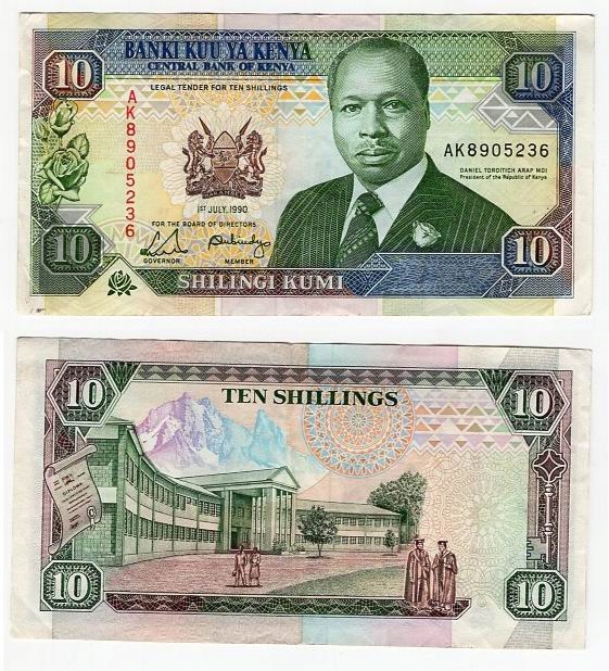 KENIA 1990 10 SHILLINGS