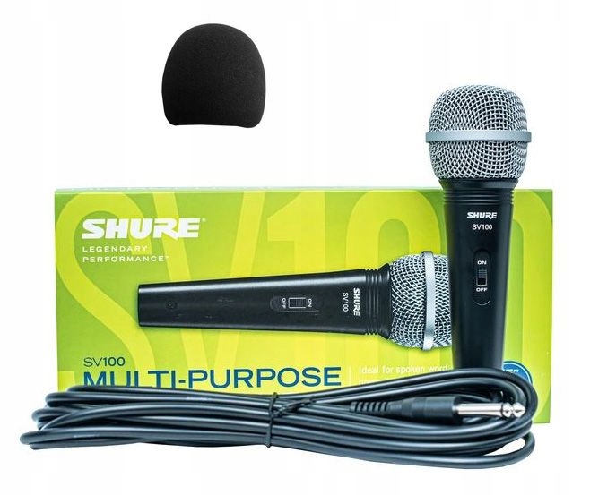 Shure SV 100 - mikrofon dynamiczny + wiatrochron