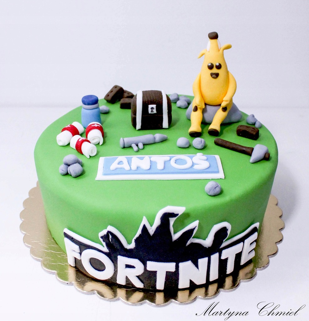 zestaw Fortnite Banan figurka 3D z masy cukrowej - 11686577883 ...