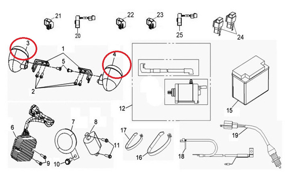 KLOSZ PRZEDNIEGO KIERUNKOWSKAZU Sym QuadRider 600