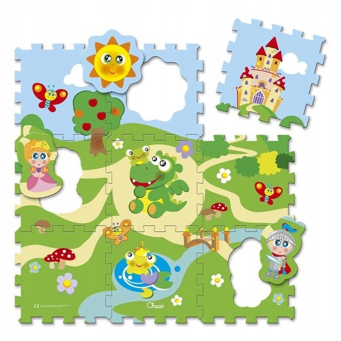 CHICCO Miękkie puzzle - zamek 9 el. MOVE 'N' GROW