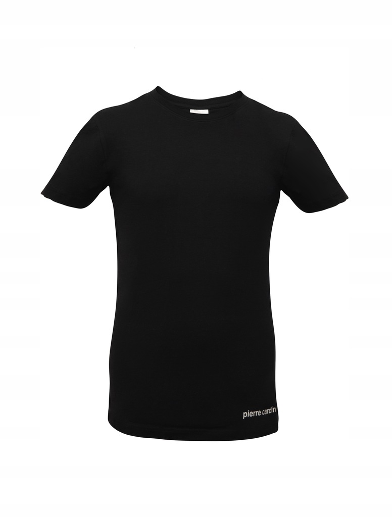 PIERRE CARDIN MĘSKI CZARNY T-Shirt Koszulka SLIM L