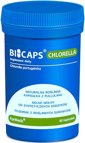 ForMeds Bicaps CHLORELLA DETOX Algi 60 kapsułek Czysty Skład bez GMO