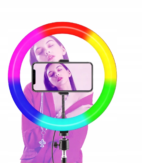 LAMPA PIERŚCIENIOWA RING RGB+STATYW DOSTAWA GRATIS