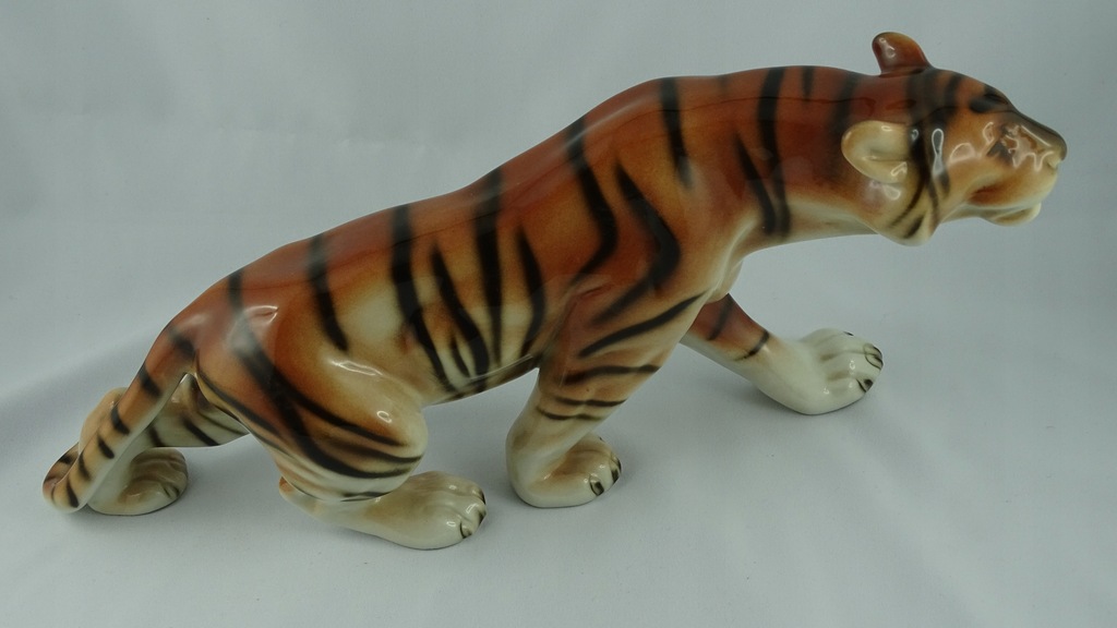 FIGURKA TYGRYS ROYAL DUX , ORYGINAŁ , PORCELANA ! 12863134740