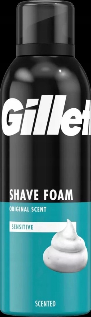 Gillette Pianka do Golenia Skóra Wrażliwa 200 ml D