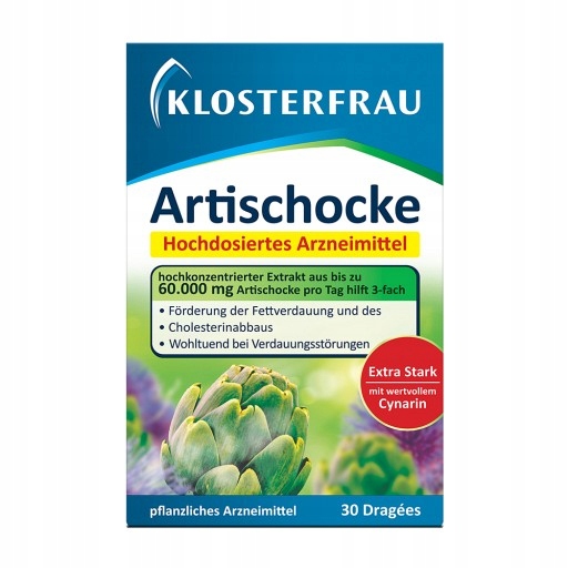 KLOSTERFRAU 30tab. z karczocha, GAZY, WĄTROBA