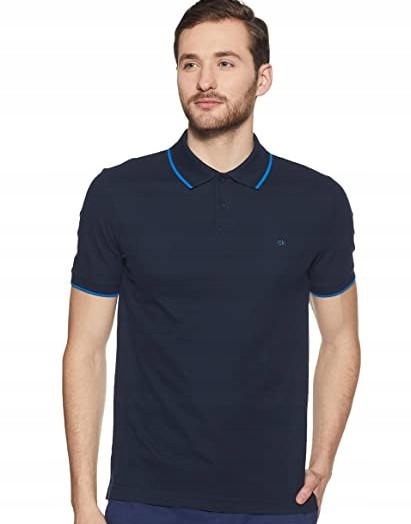 E5E402*CALVIN KLEIN KOSZULKA POLO GRANATOWA XL Z00