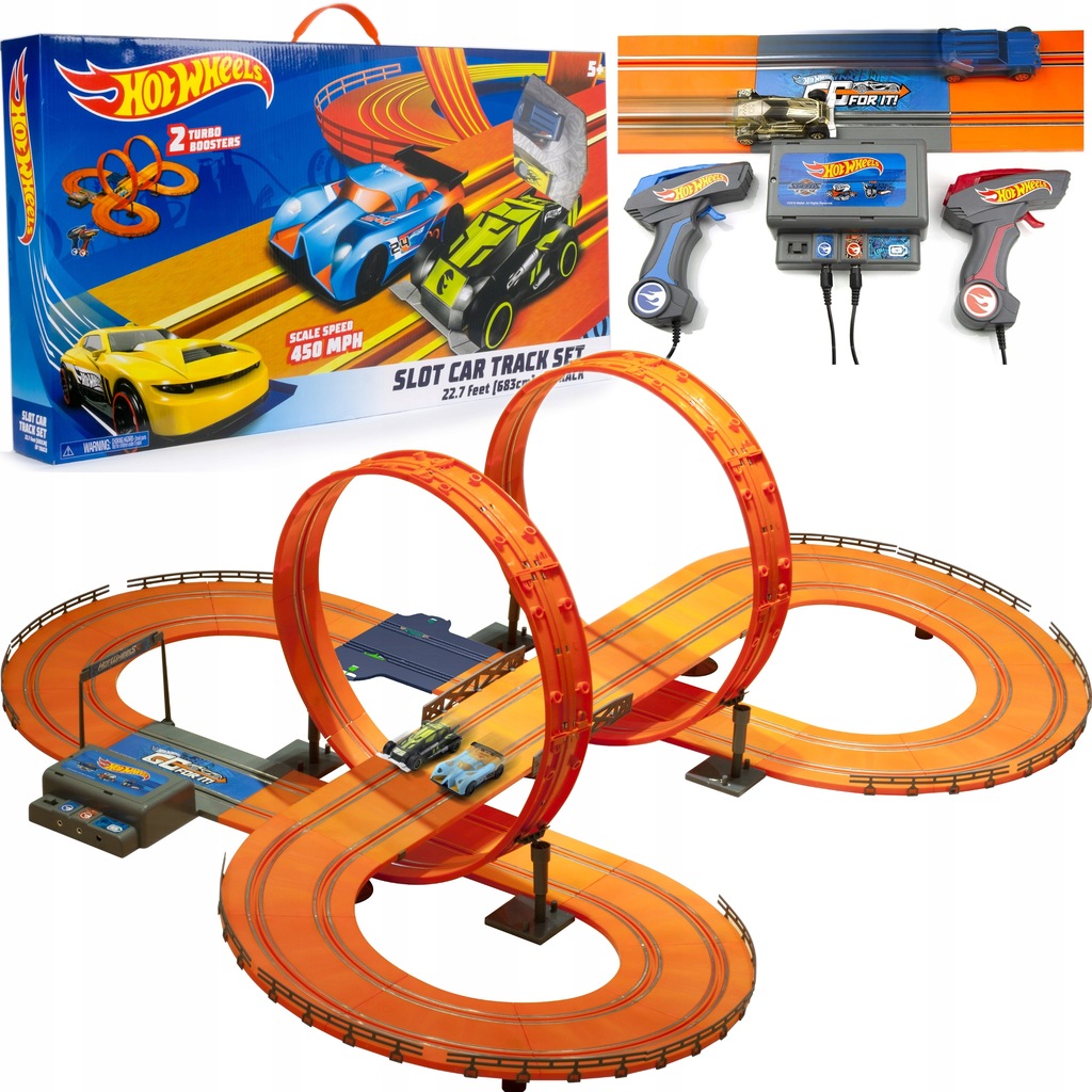 Hot Wheels TOR SAMOCHODOWY 683 cm KIDZTECH + AUTA