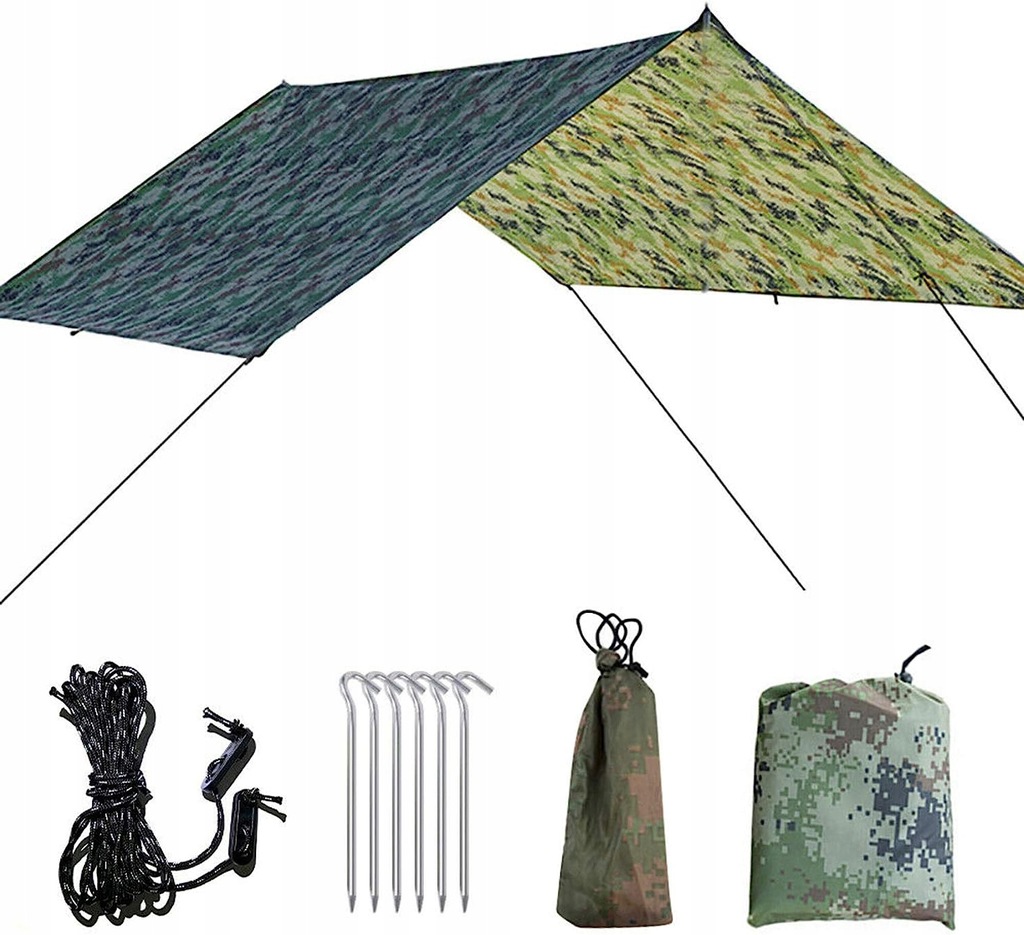 TARP TURYSTYCZNY PŁACHTA BIWAK NAMIOT SURVIVAL 3M 13853658257