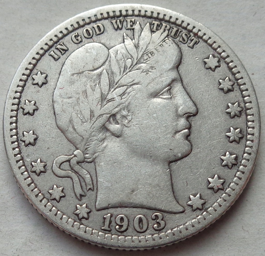 USA - 25 centów - 1903 - Barber Quarter - srebro