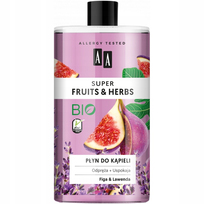 AA FRUITS HERBS PŁYN DO KĄPIELI FIGA LAWENDA 750ML