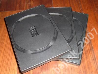 Pudełka DVD CD czarne 3 sztuki gra 2 raz