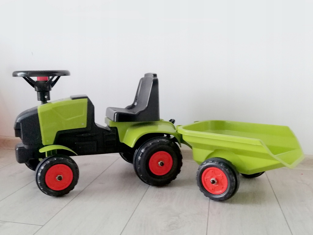 FALK WIELKI Traktor CLAAS Jeździk Przyczepa 1-3l