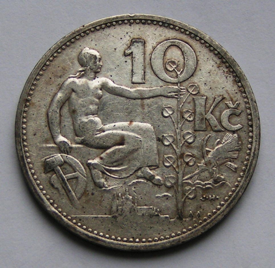Czechy10KĆ 1932r - srebro , piękna