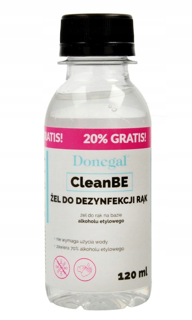 DONEGAL Żel do dezynfekcji rąk CleanBE (7058) 120m