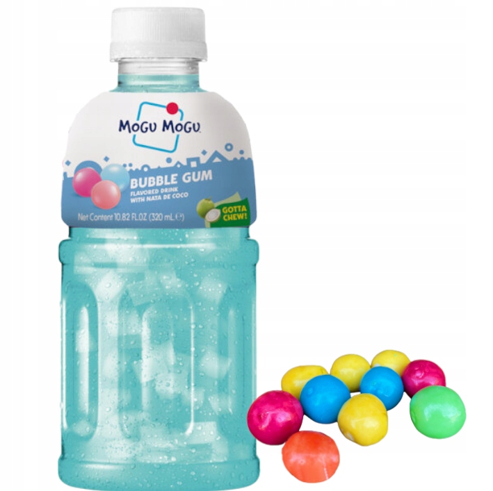 Mogu Mogu Guma Balonowa Napój Bubble Gum z dodatkiem Nata de Coco 320 ml