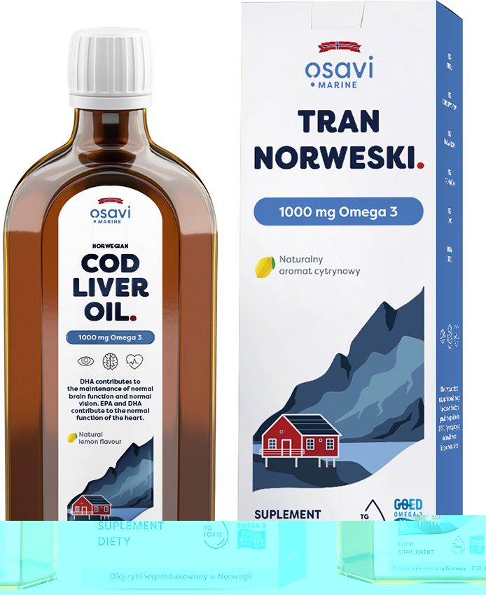 OSAVI TRAN NORWESKI 1000mg OMEGA3 250ml cytryna