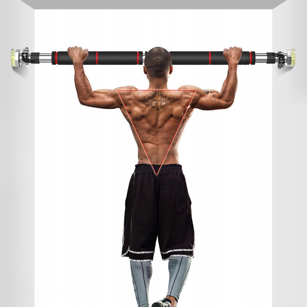 1Pc No Hole Door Pull-Up Exercise Bar 60-100