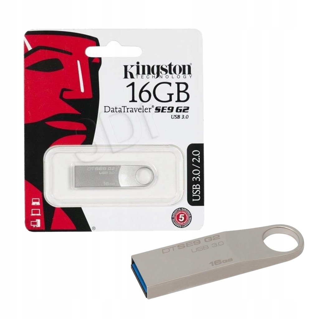 Kingston pendrive DTSE9G2 USB 3.0 16 GB srebrny