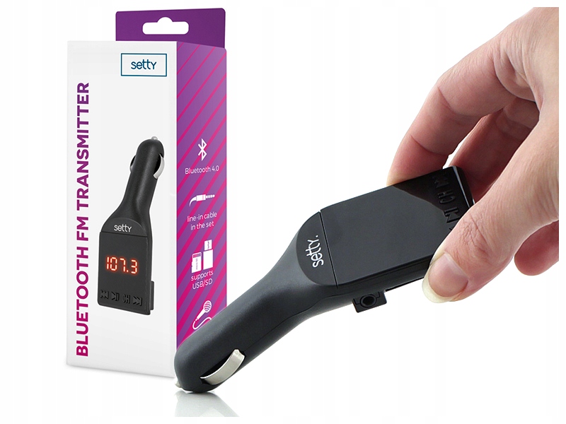 Adapter bluetooth do samochodu RADIO FM BT AUX 10174559667 oficjalne archiwum Allegro