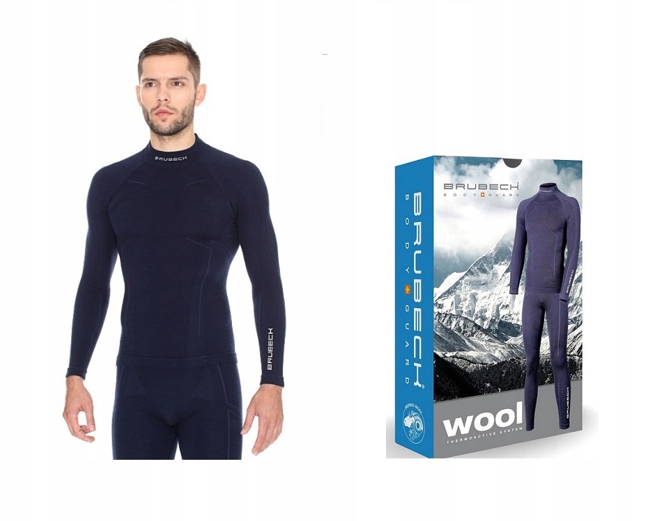 BRUBECK EXTREME WOOL męska bluza termoaktywna L