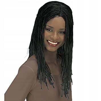 WIDMANN Czarna peruka z warkoczami dla kobiet