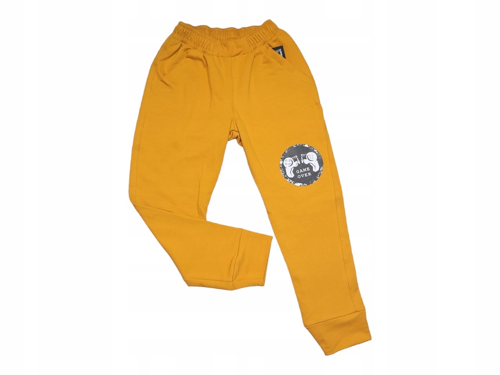 Spodnie dresowe chłopięce kolor żółty - 152