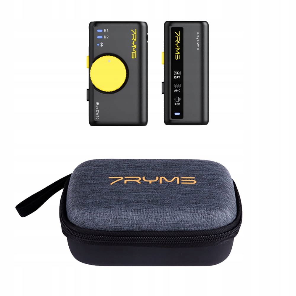 Bezprzewodowy mikrofon 7Ryms iRay DW10 [mini jack 3,5mm + USB-C] CZARNY